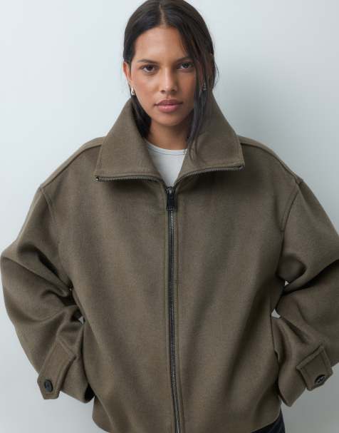 Mango kurze Jacke in Braun - view 1