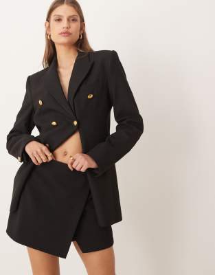 Mango - Kurzer Skort in Schwarz, Kombiteil