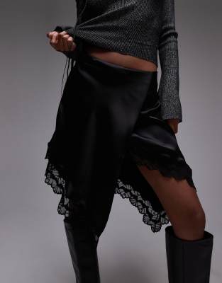 【正規品】LACE WRAP SKIRT WITH PANTS M ブラック MUSINSA | CHICKS Uneven lace wrap skirt black