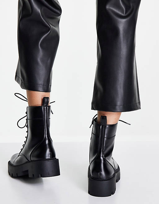  Boots/Mango lace up ankle boots in black 