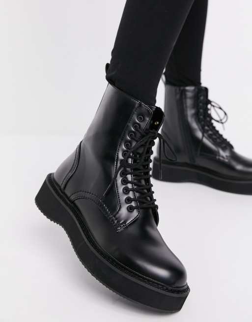 lace biker boots