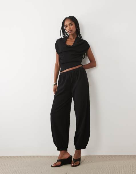 Mango Lalala cuffed trouser co-ord in black - view 1
