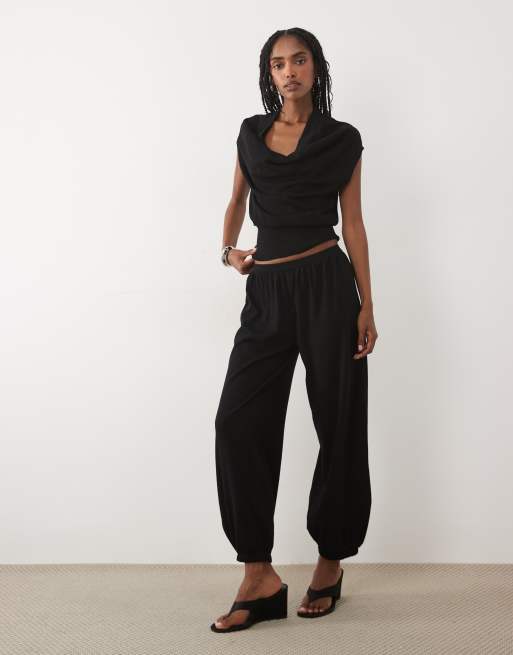 Mango - Lalala - Top senza maniche nero con scollo ad anello in coordinato, 2 di 4