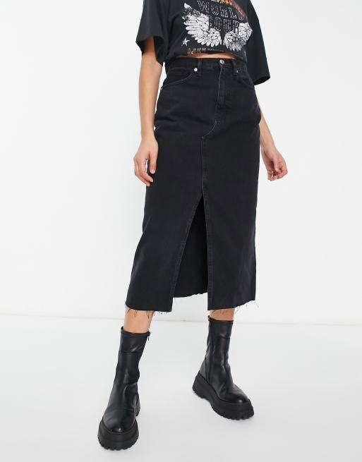 Denim rok zwart new arrivals