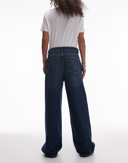 Mango – Lange Jeans in Dunkelblau mit geradem Bein, 2 von 5