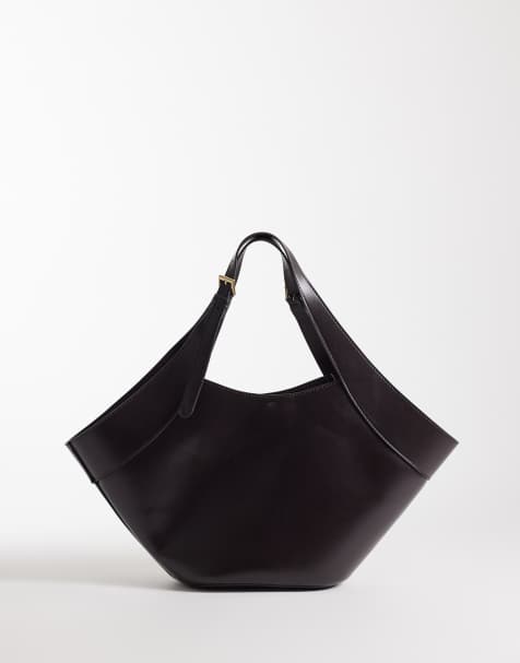 Mango large bucket bag in chocolate - view 1