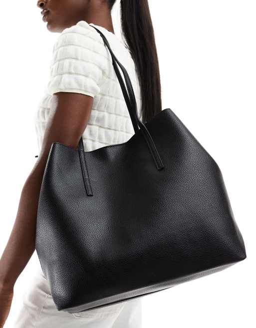 Mango black tote bag sale