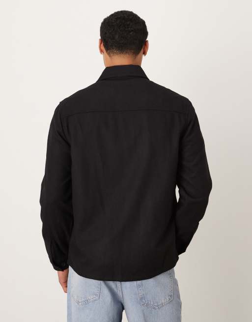 Mango – Lässige Hemdjacke in Schwarz, 3 von 5
