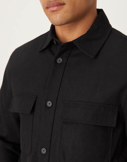 Mango – Lässige Hemdjacke in Schwarz, 5 von 5