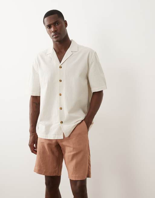 Mango – Laxrosa, smala shorts i 100% linne, 2 av 5
