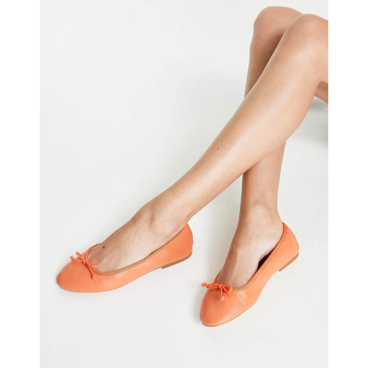 Orange best sale ballerina flats