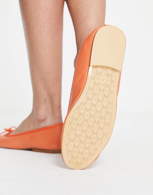 Orange 2025 ballerina flats