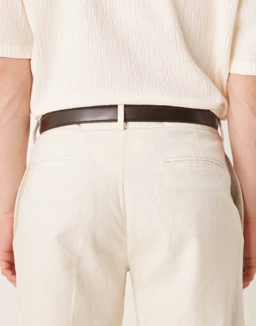 Mango leather belt in brown, 3 of 3
