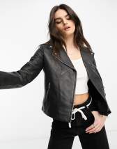 Yas sophie leather on sale jacket