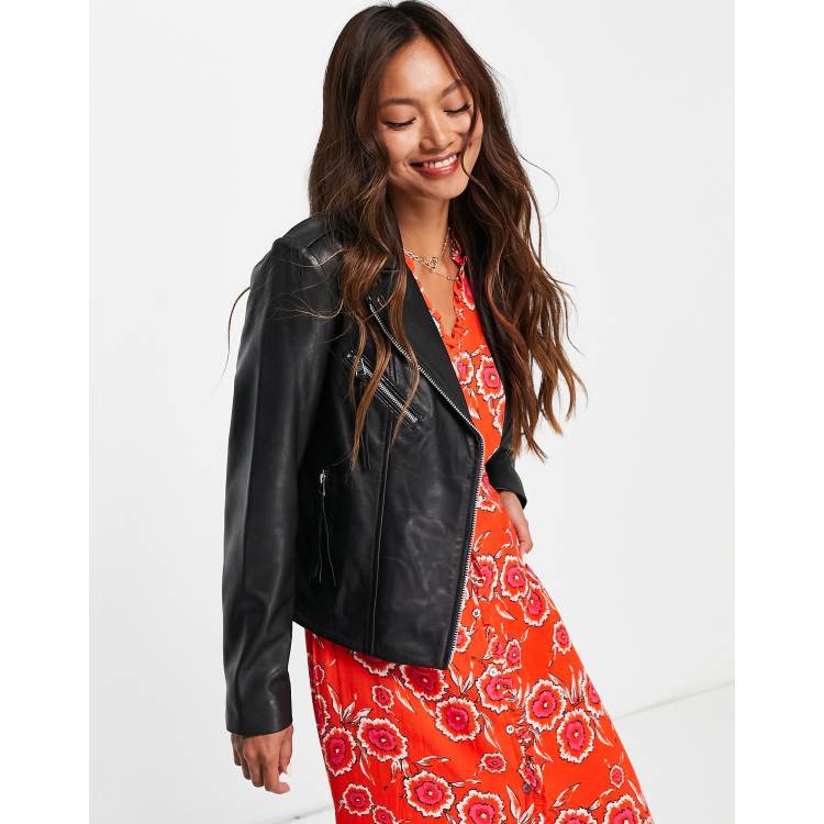 Mango perfect leather biker jacket sale