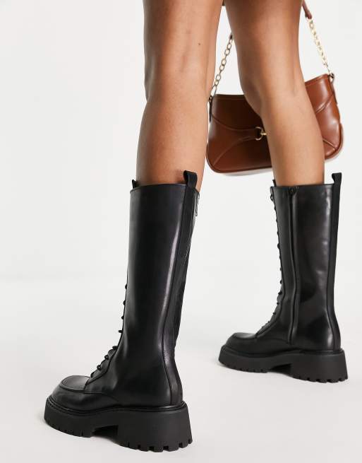 Ankle length sale lace up boots