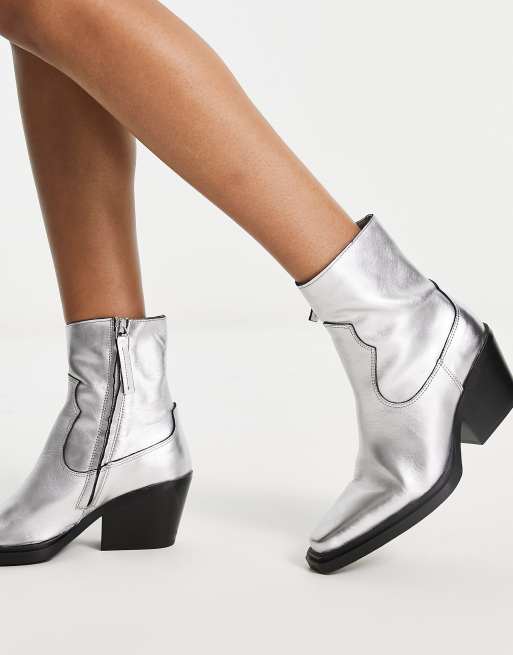 Mango on sale silver boots