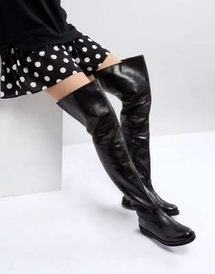 asos flat knee high boots