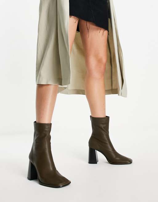 Mango leather outlet ankle boots