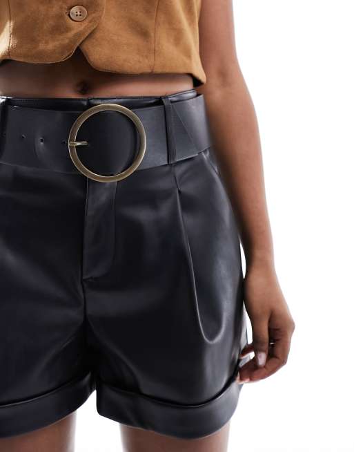 Mango belted hot sale shorts