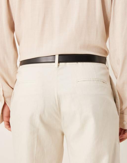 Mango leather silver buckle belt in black, 3 of 3