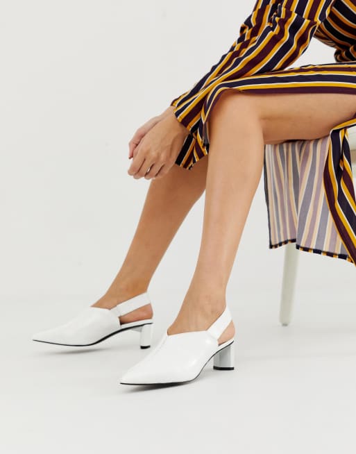 White slingback heels outlet uk