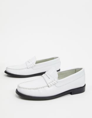 mango leather moccasin