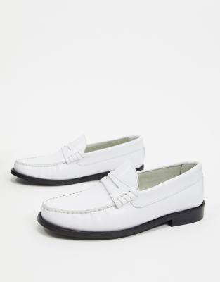 mango white loafers