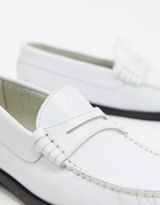 mango white loafers