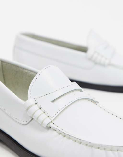 White loafers slip store on