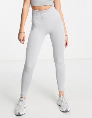 Mango - Legging de sport à taille haute - Gris ardoise | ASOS