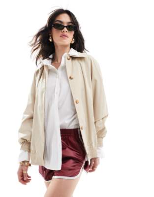 Mango - Leichte Jacke in Beige-Neutral