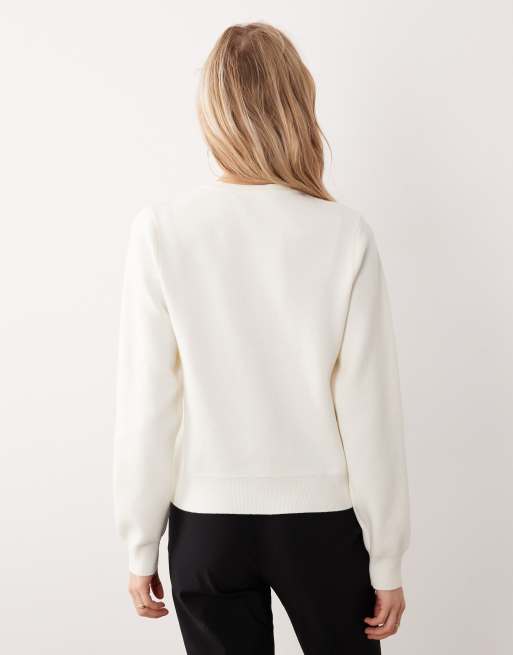 Mango – Leichte Strickjacke in Cremeweiß, 4 von 4