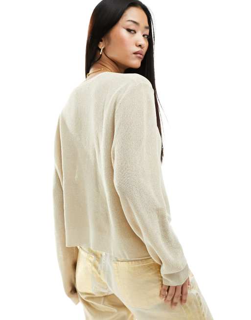 Lurex pullover gold new arrivals