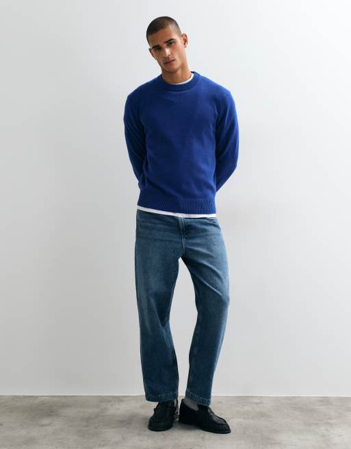 Mango leichter Strickpullover in Blau, 4 von 5