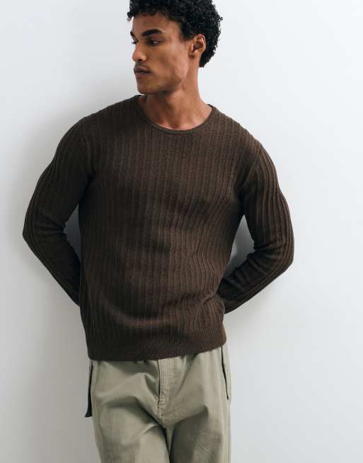 Mango lekki sweter w kolorze brązowym, 4 z 5