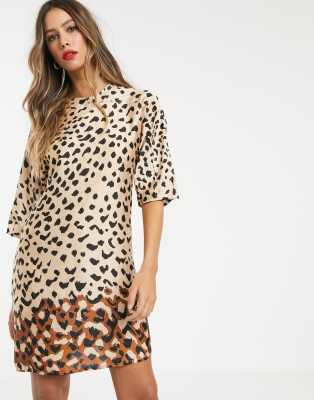 mango leopard print dress