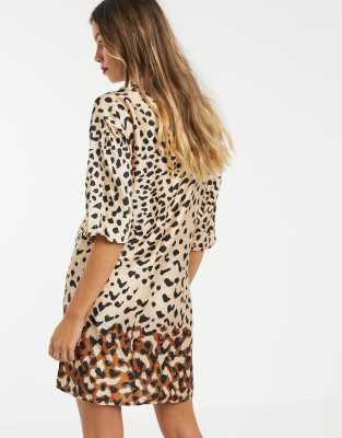 mango dress leopard