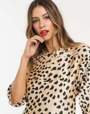 leopard print shift dress asos