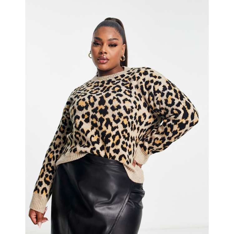 Long leopard deals print sweater