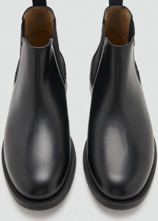 Mango - Leren Chelsea boots in zwart, 2 van 4