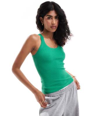 Shop Mango Lettuce Hem Tank Top In Pink