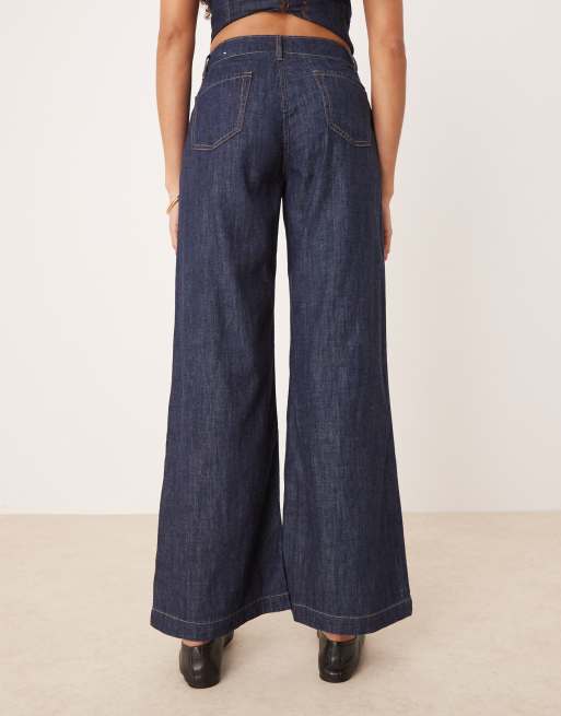 Mango - Lia - Bløde og mørkeblå jeans med lige ben - Del af sæt, 4 af 5