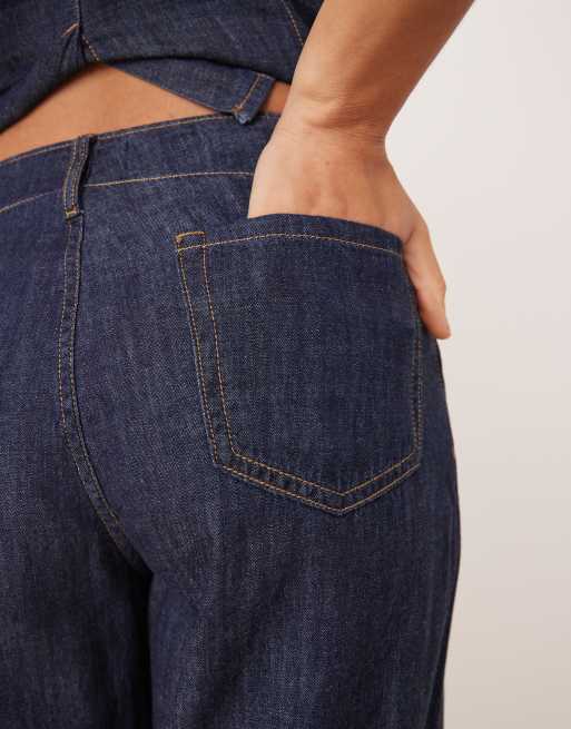 Mango - Lia - Jean d'ensemble droit et doux - Bleu foncé, 3 de 5