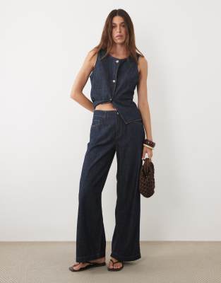 Mango Lia Relaxed Jeans In Blue