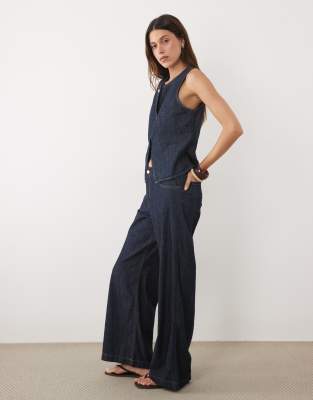 Mango Lia Relaxed Jeans In Blue