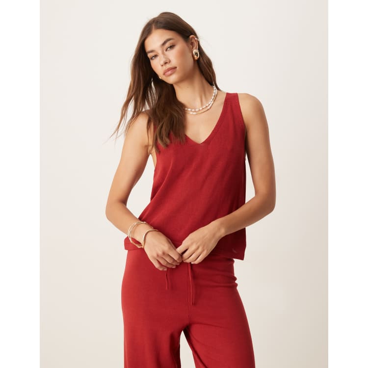 トップス HEAP layer knit tank - tea party red 208866070-1-red?$n_750w$&wid=