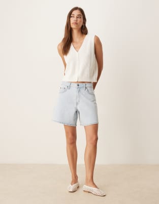 Mango Lightweight Knitted Vest In White