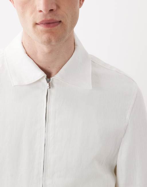 Mango lightweight zip through jacket in white , 3 of 5