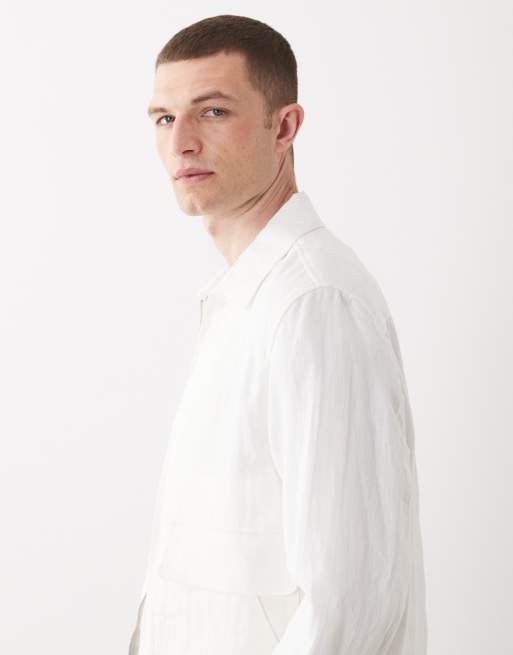 Mango lightweight zip through jacket in white , 4 of 5
